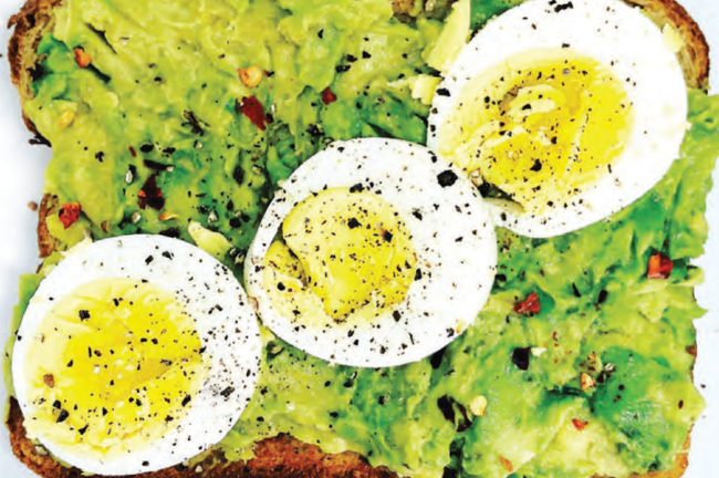 Avocado veg sandwich Continental breakfast