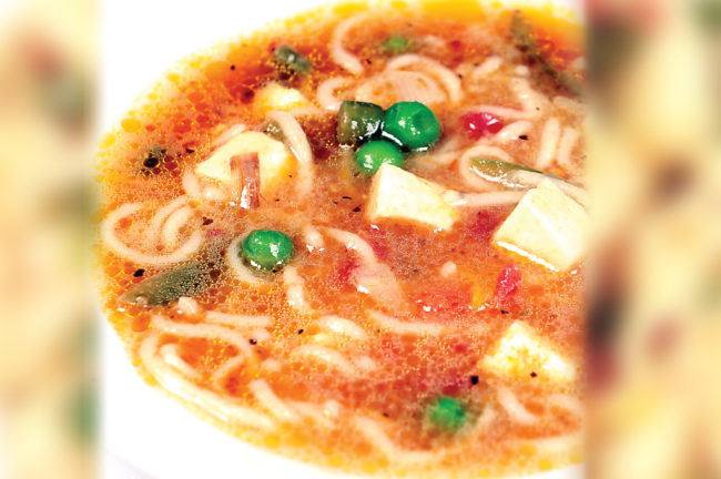 Paneer Noodles Soup Recipe