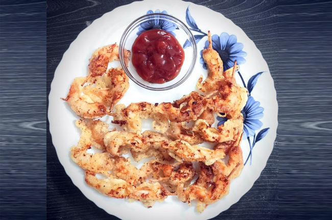 Dip fried prawns Recipe