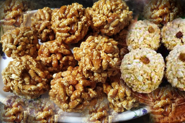 Puffed rice sweet balls
