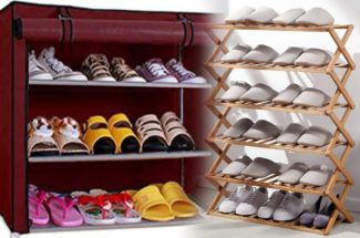Arranging shoes at home