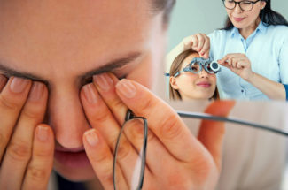 What causes blurred vision?
